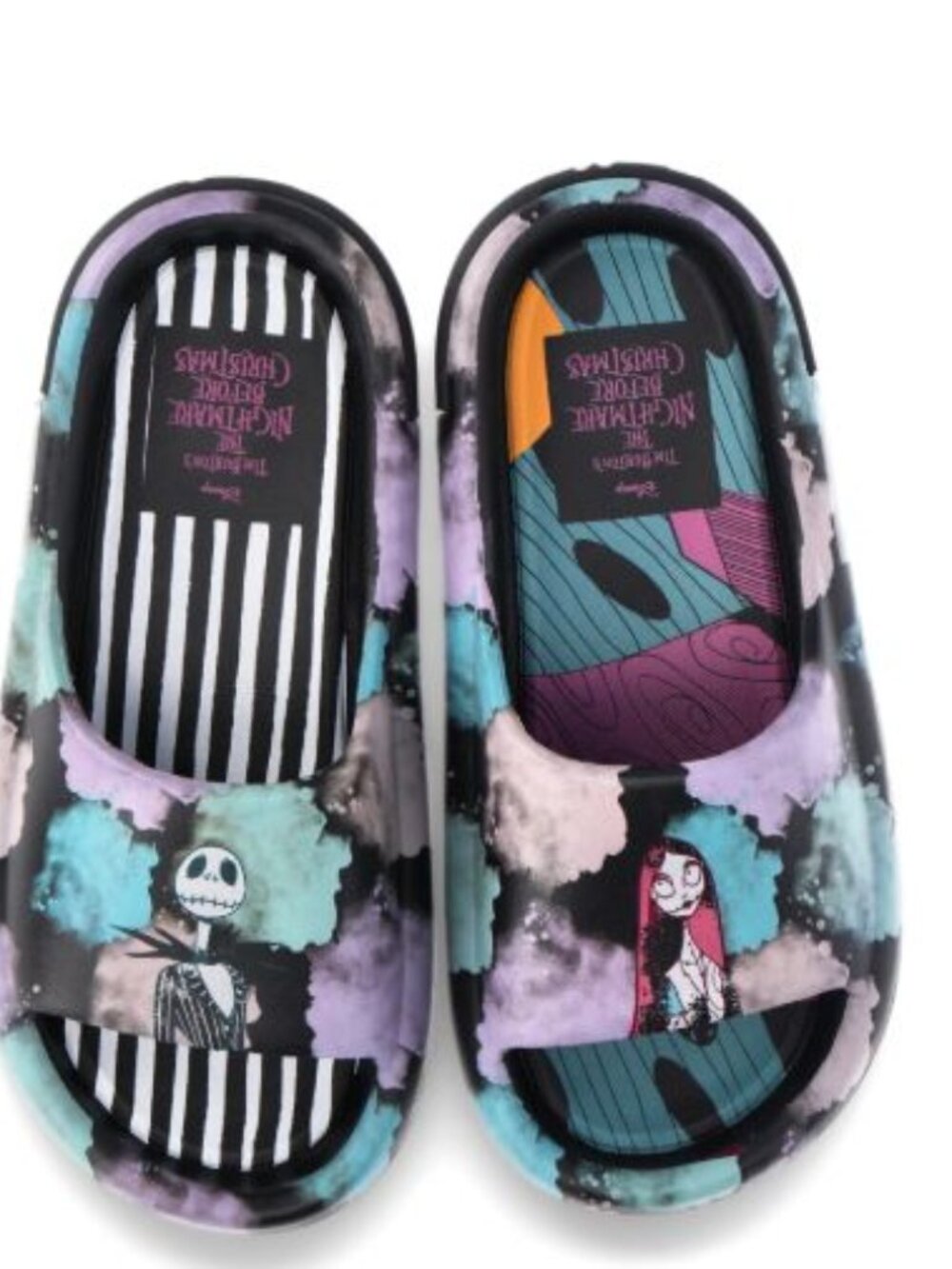 NEW SLIDE SANDALS DISNEY TIM BURTON'S TWAS THE NIGHTMARE BEFORE CHRISTMAS SZ 10M